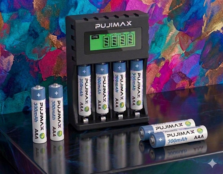 Набор. Аккумуляторы АА/ААА + Зарядное устройство Pujimax Ni-MH 1.2V