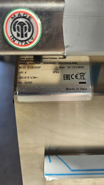 grill EGB363P marki GGMGastro 4kw 400 gastronomiczny v