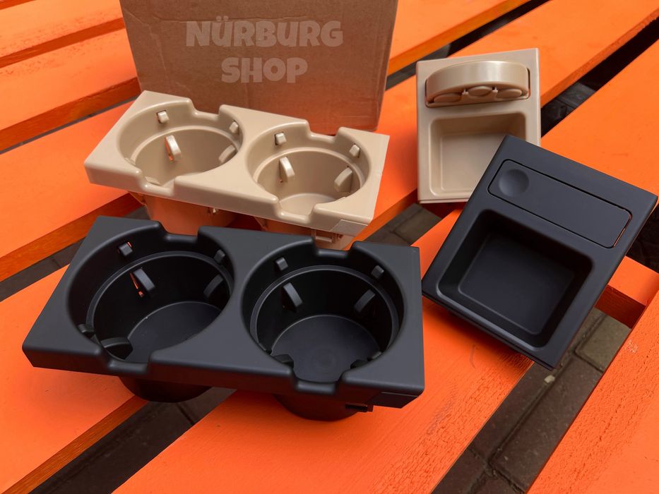 Подстаканник с монетницей для БМВ Е46 BMW E46 бежевый черный