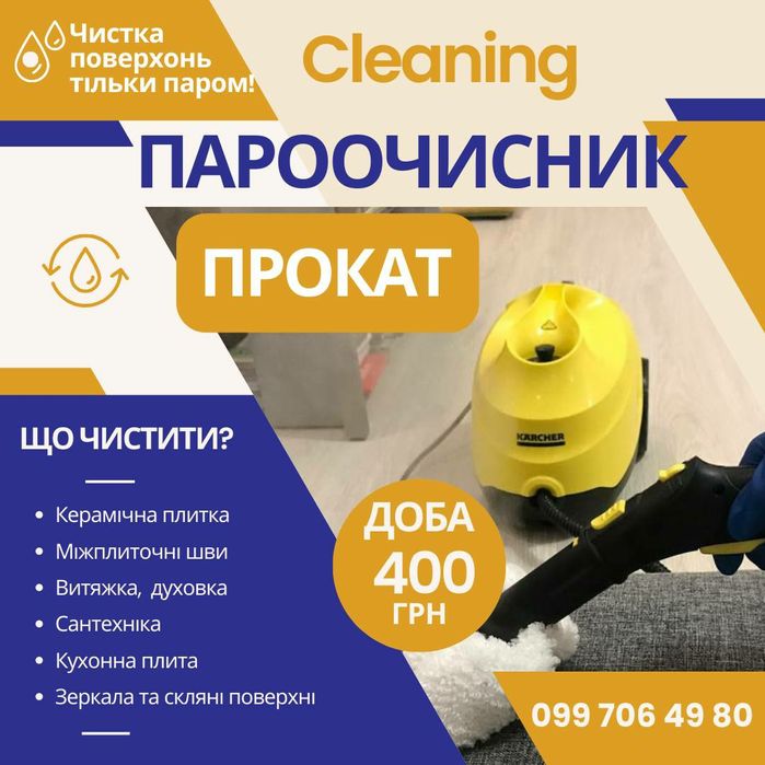 Аренда Прокат пароочистителя Karcher/ Клининг Уборка Харьков