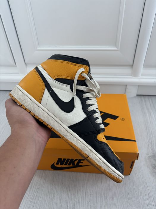 Nike Air Jordan 1 High Retro 41 Yellow Toe Taxi 8 us