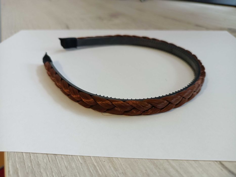 Opaska do włosów cienki warkocz