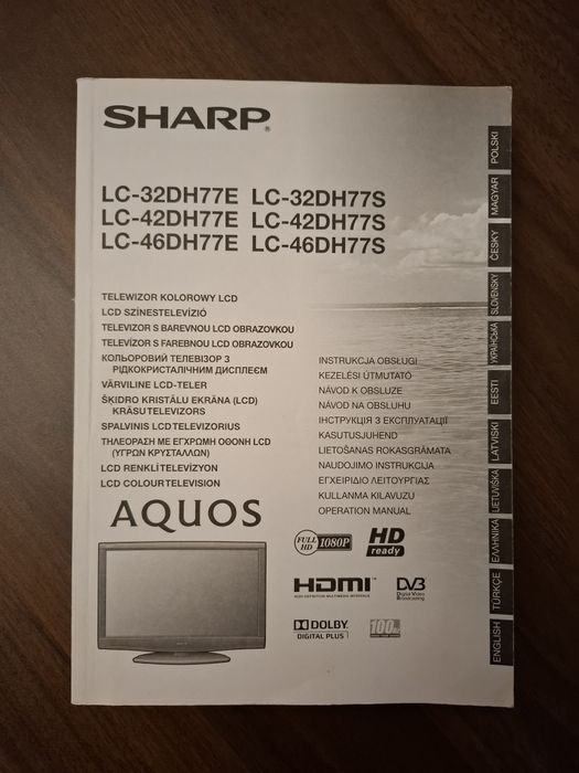 Instrukcja obsługi SHARP AQUOS LC-32,42,46DH77S