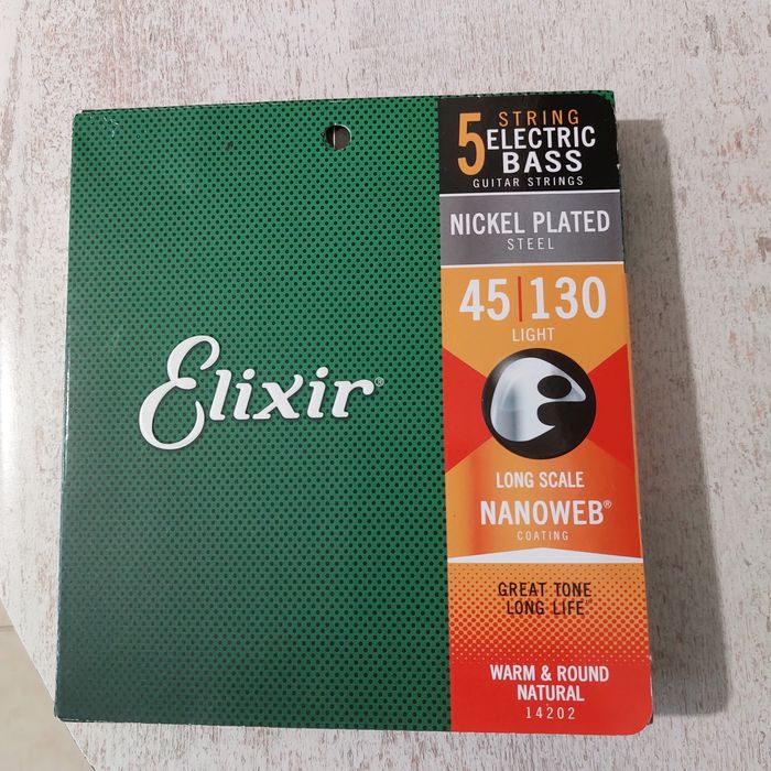 Струни для бас-гітари Elixir 45/130 nanoweb