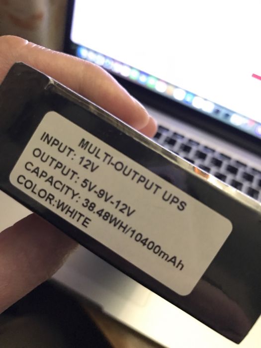 Повербанк безперебійник для модему роутера WGP UPS DC 10400мАч 12/9/5в