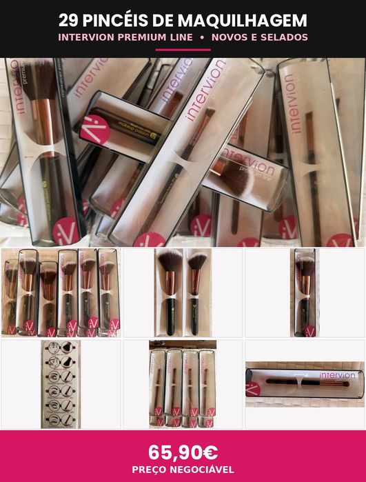 29 Pincéis de Maquilhagem Intervion Premium Line