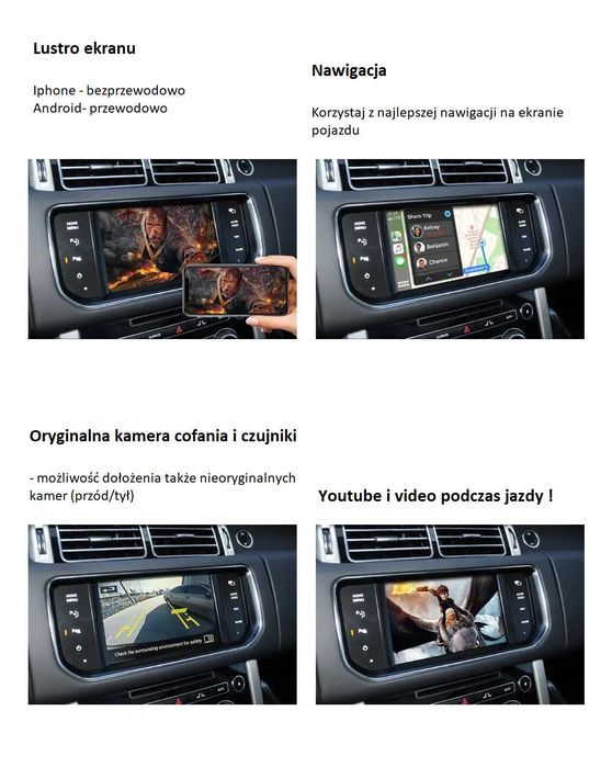 Android Auto carplay RANGE ROVER sport Evoque Vogue Discovery Jaguar