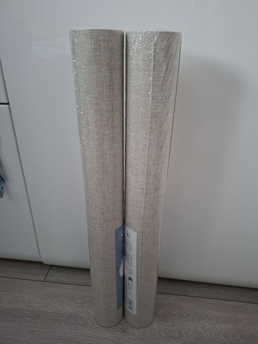 Tapeta Caselio 6852 19 80 beżowa imitująca len
