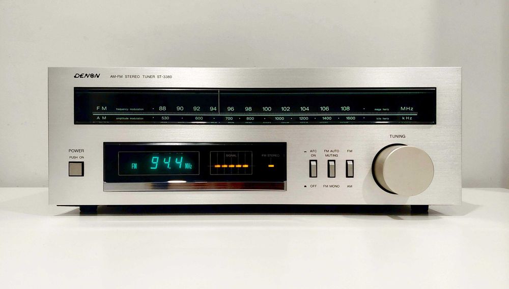 Sintonizador clássico DENON ST-3380 fabricado no Japão