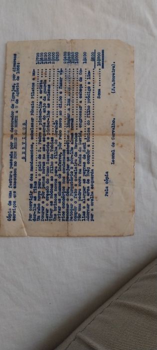 Bom Jesus do Monte, factura passada p/ decorador em 1866