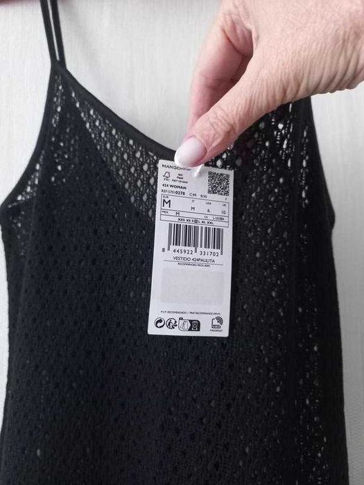 НОВЫЙ  Ажурный прозрачный сарафан на бретелях MANGO