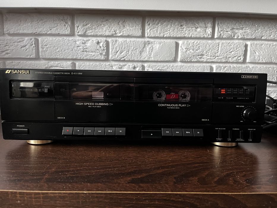 SANSUI Stereo Double Cassette Deck D-X119W.