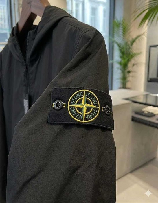 Чорна Куртка Нейлонова Stone Island (XS S M L XL XXL)