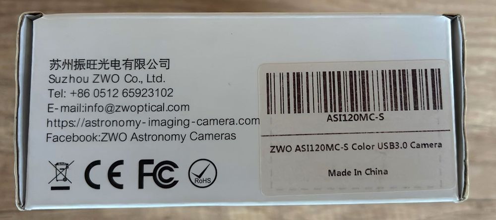 Kamera teleskopu ZWO ASI120MC-S