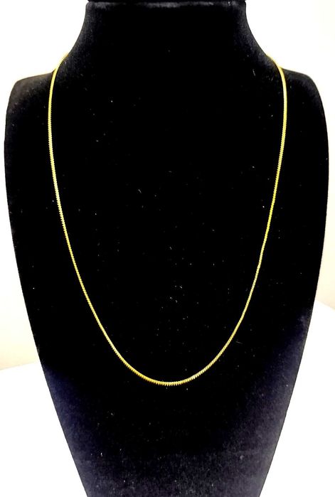 Pozłacany srebrny łańcuszek Próba 925 Waga 1,20 g Długość : 40cm