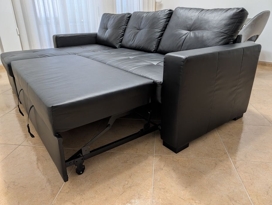 Sofá cama com chaise longue - IKEA Ragunda  - Como novo