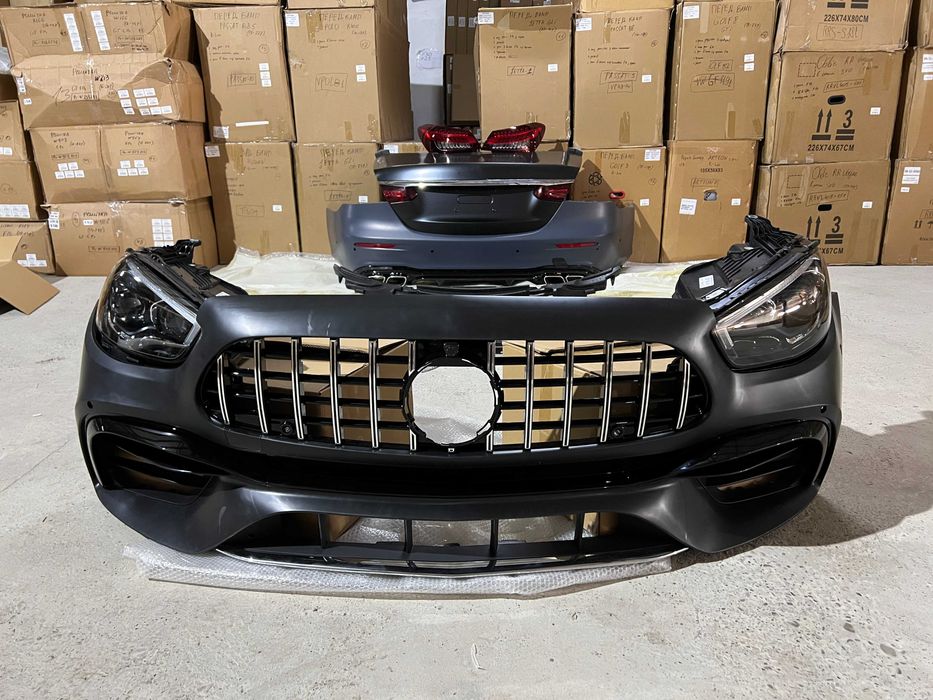 W213 рестайлінг комплект фара кришка багажника гриль стоп захист