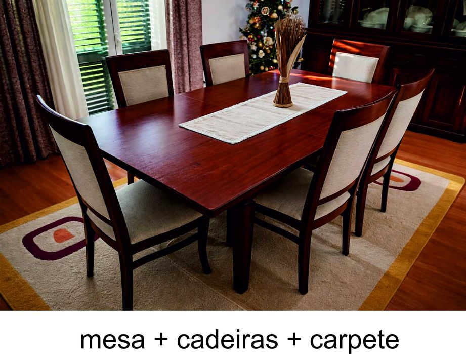 Mesa de Jantar + Garrafeira + Móvel TV