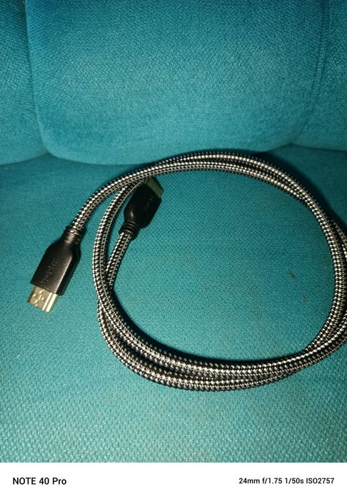 Kabel HDMI 1 m 4K Powerbear pleciony nylon