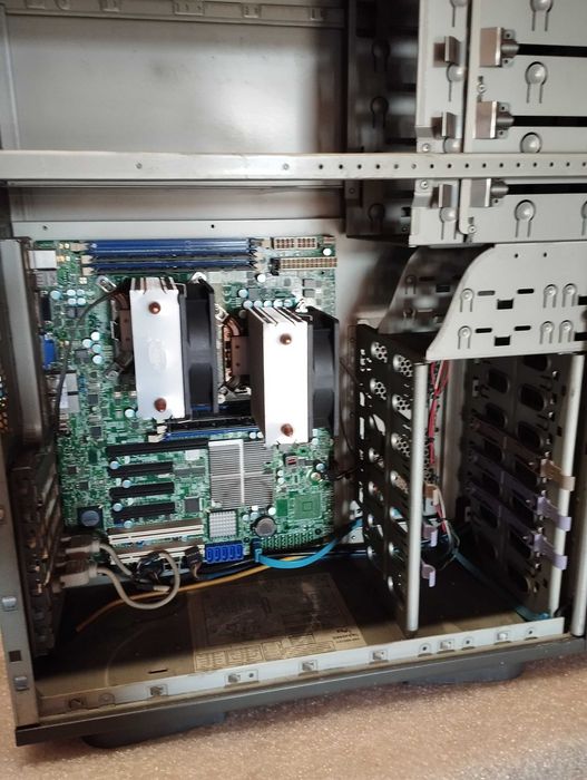 Xeon E5645 2 cpu с охладами Supermicro X8DTL-i (Rev 1.3)+32гб