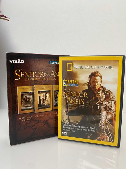 3 DVD Filmes Senhor dos Anéis + 1 DVD Documentário