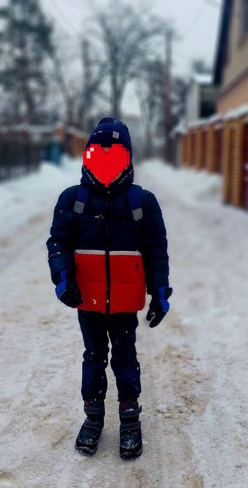 Зимова дитяча куртка 8 р, 128 см. Тепла куртка для хлопчика 7-8 р