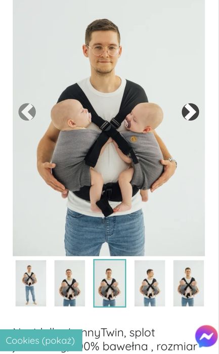 Nosidełko bliźniacze lennyTwin jak Nowe!