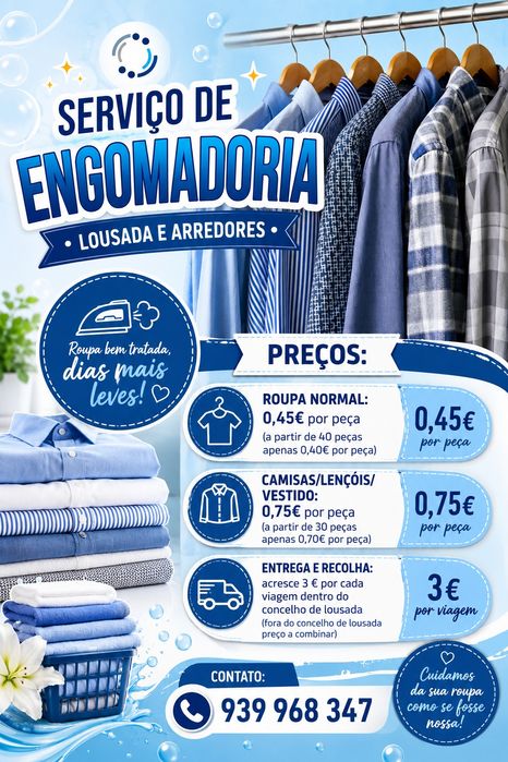 Serviço de engomaria
