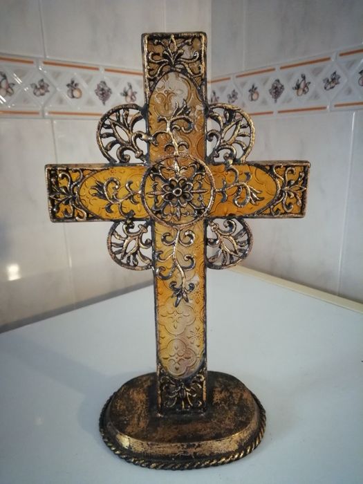 Cruz de Cristo Em Cobre Para Altares Jazidos e Campas