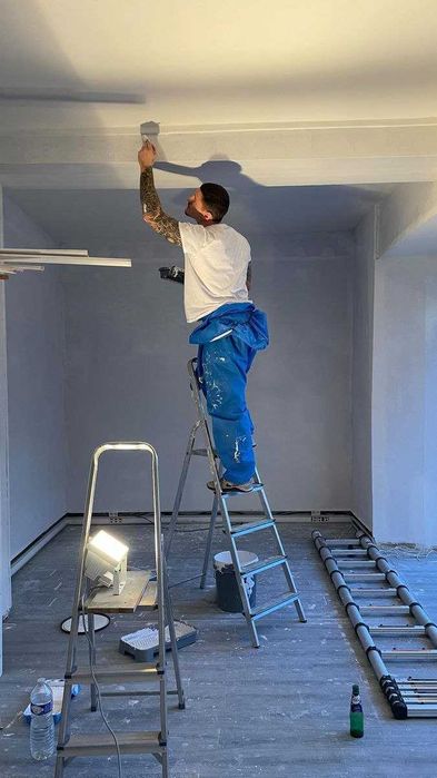 Декоративная штукатурка, машинная штукатурка стін. Покраска стен