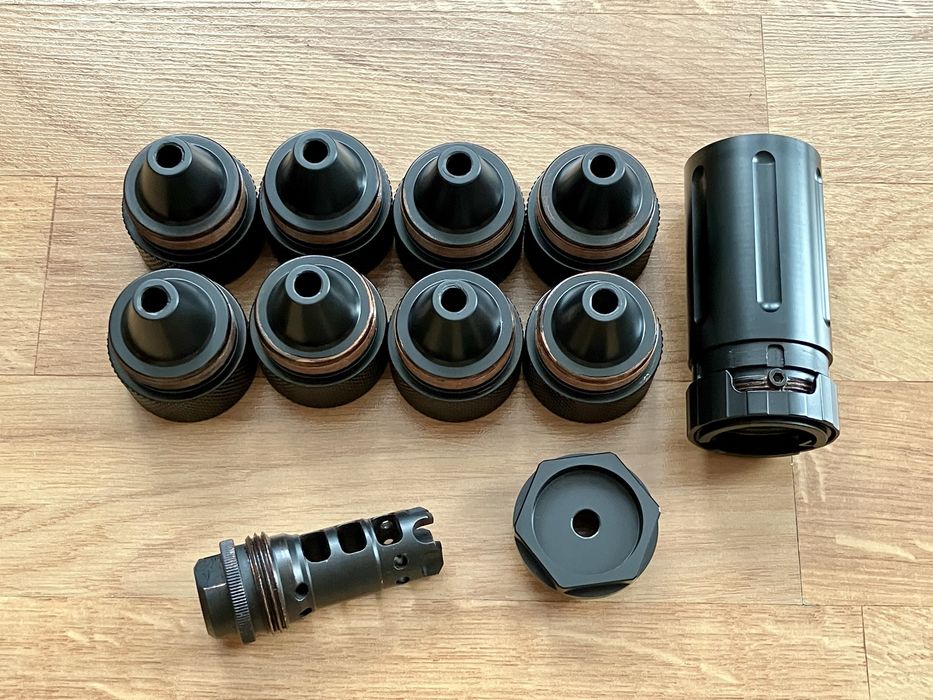 Tlumik do broni, modułowy, urządzenie wylotowe do AK 7,62 mm