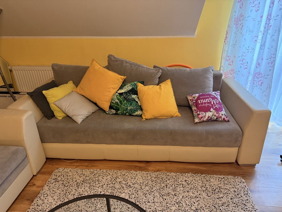 Dwie kanapa sofa rozkladane komplet