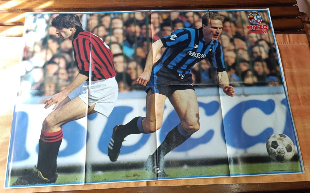 Poster gigante da Onze de Rummenigge e Boniek - Medida 92 X 57 cm