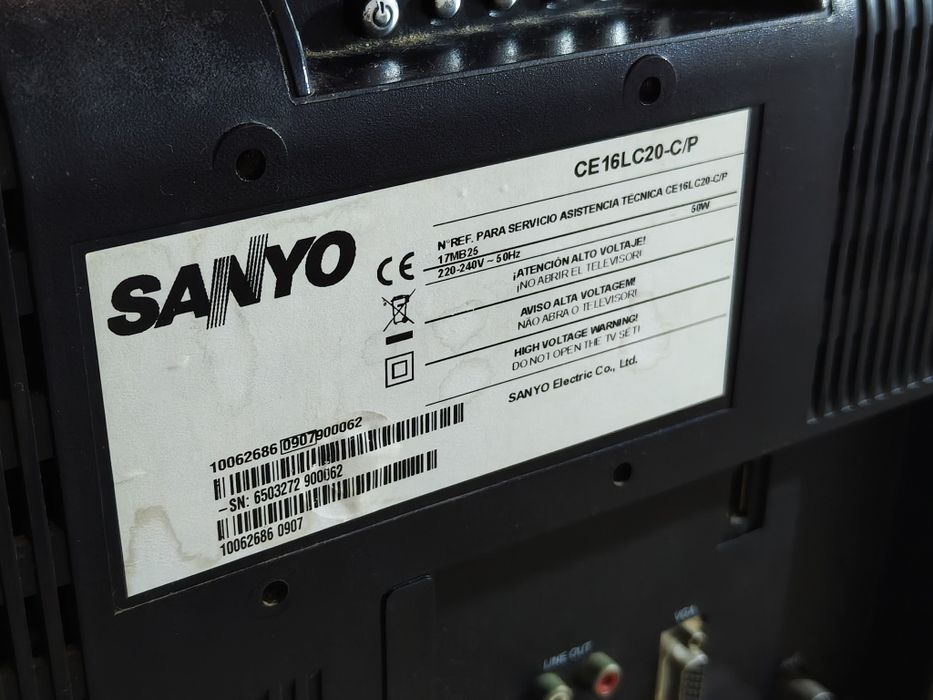 TV LCD Sanyo CE16C20-C/P 40cm com HDMI + Comando Original