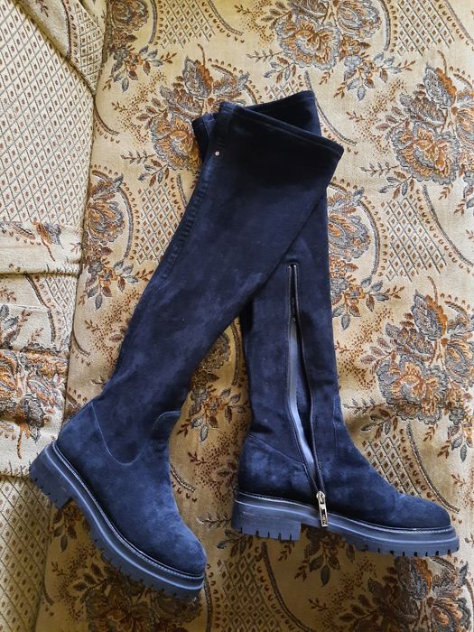 Ботфорты женские на низком ходу