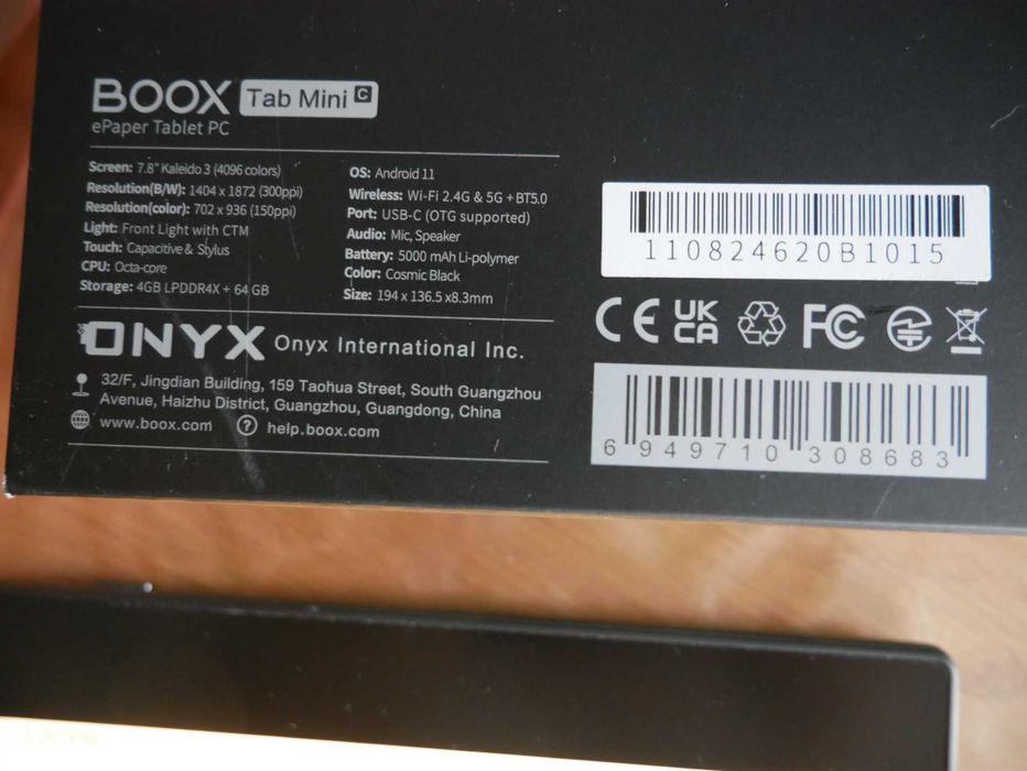 Onyx Boox Tab Mini C tablet e-ink 7,8 cala
