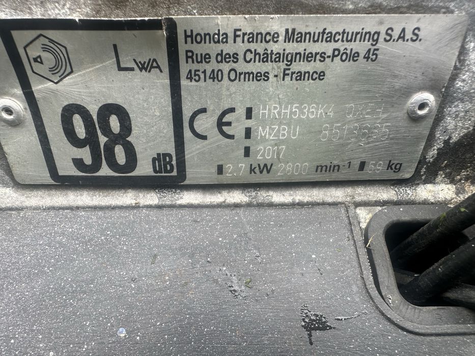 Kosiarka spalinowa Honda HRH 536 Napęd kardan Sprzęgło PRO 2017 Rok