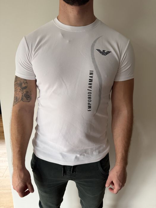 Koszulka męska t-shirt biała L AJ