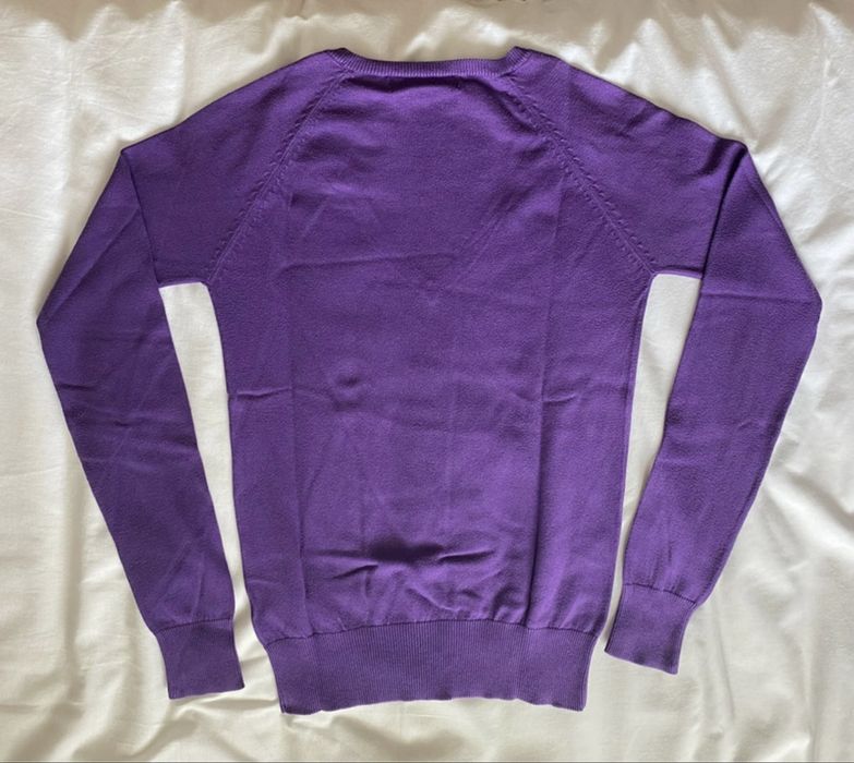 Pullover roxo de malha fina Zara, tamanho S