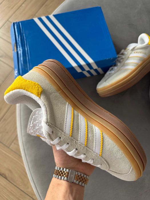 Adidas Gazelle Bold W Sneakersy Damskie Kremowe Model IH9929 Rozmiar 38 Platforma Nowe