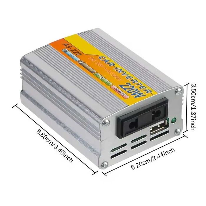 Мини инвертор 12V в 220V 220W
