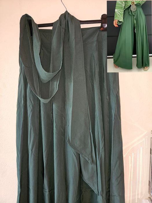 Zielone spodnie szerokie
