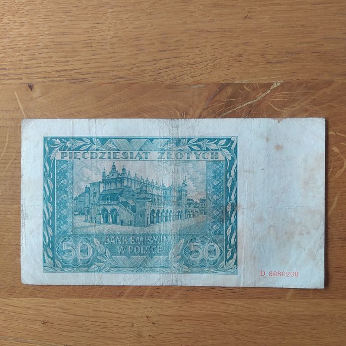 #80, 50 złotych, 1941r, seria D