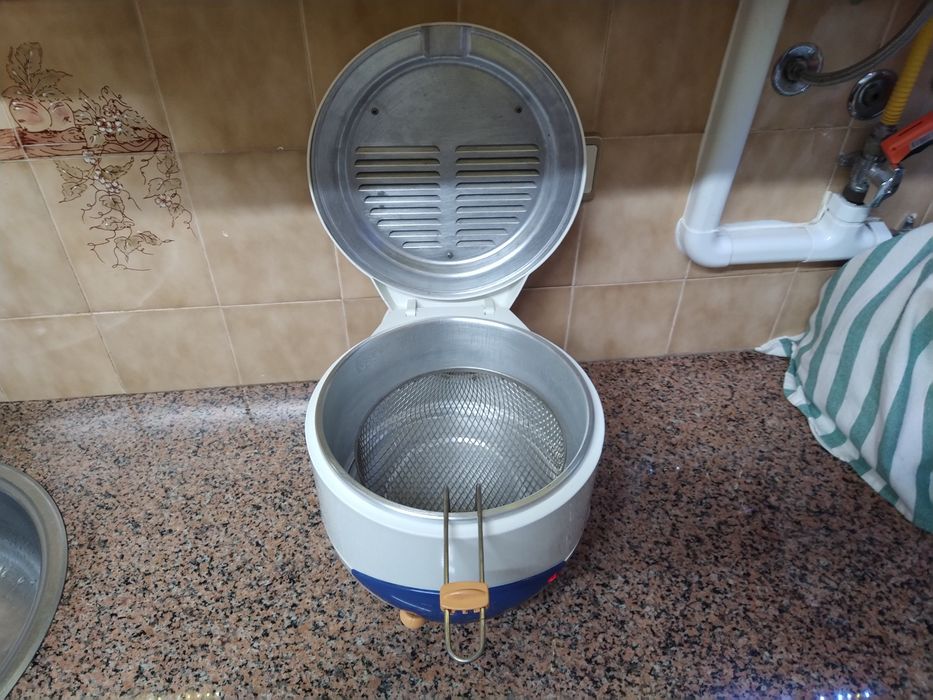 Fritadeira a óleo panela para cozinhar casa quarto apartamento vivenda