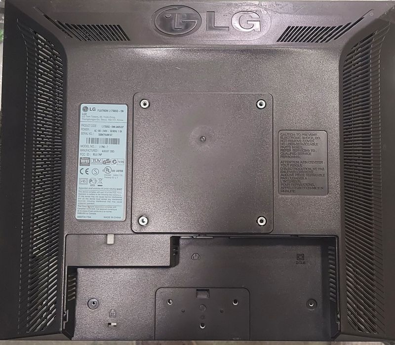Монитор LG L1750SQ без ножки
