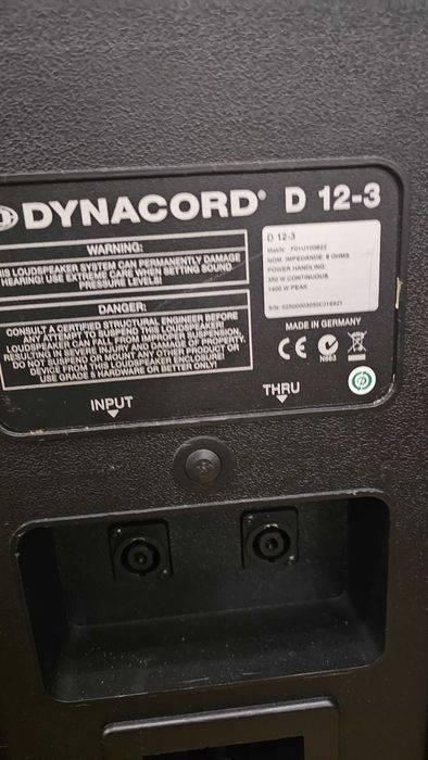 Dynacord d12.3  . Стан ідеальний. Ціна доступна. Пара. Не rcf, Ev, fbt