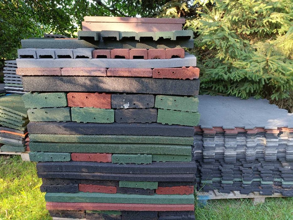 Płyty gumowe NOWE  50x25x4 cm Progi , ograniczniki.obrzeża.puzzle