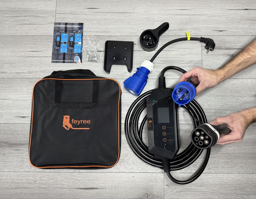 Feyree 7квт 32A type2 з wi-fi зарядний пристрій для електромобілів