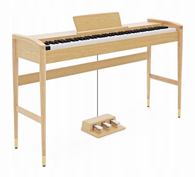 Gear4music Keynote Contemporary pianino cyfrowe 88 klawiszy, Bluetooth, dąb