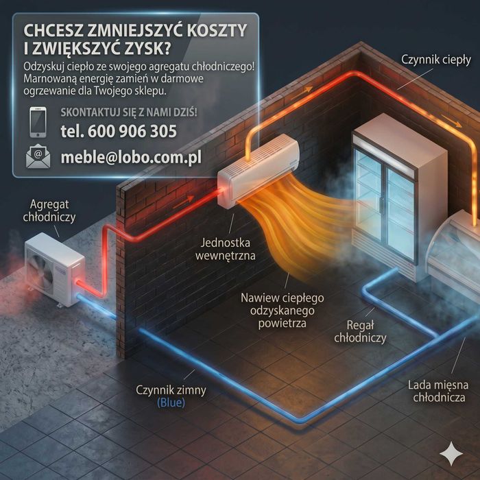Ogrzewanie sklepu ZA DARMO — odzysk ciepła z chłodnictwa | Cała PL